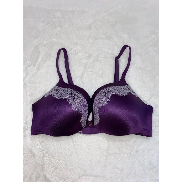 Victoria Secret Purple Lace Push-Up Bra Very Sexy Size 34C - Picture 1 of 5